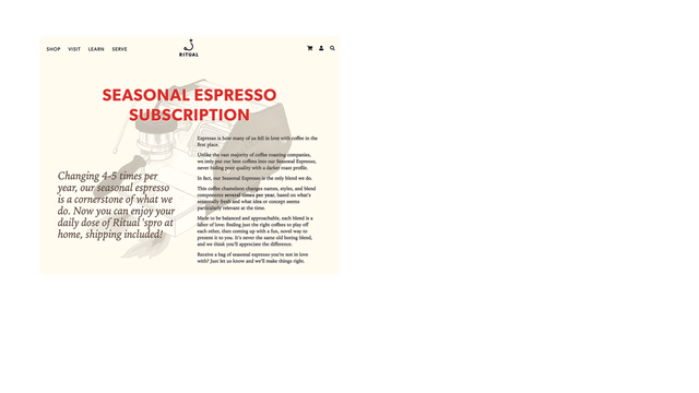 subscription page