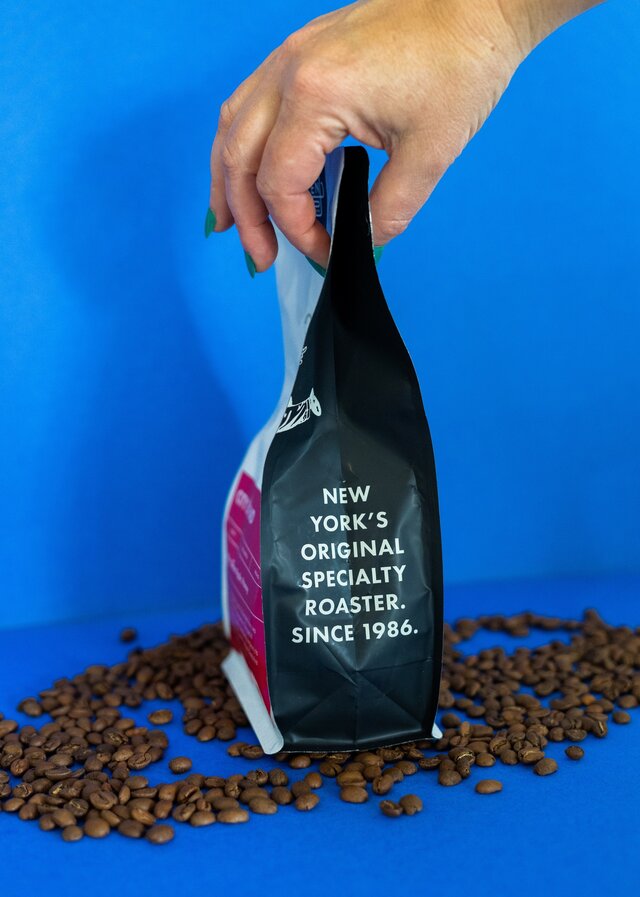 hand setting down packaging