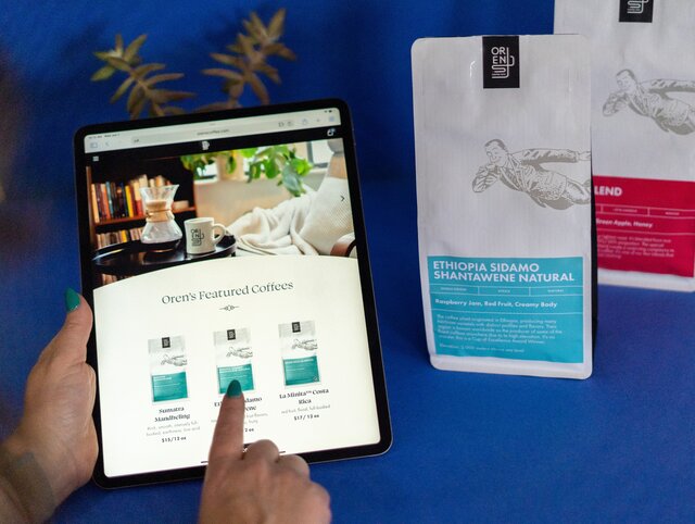 iPad coffee page
