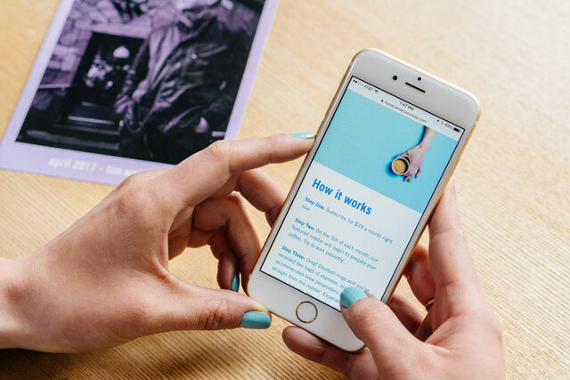 subscription page on iPhone