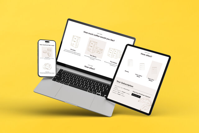 responsive versions of the parlor subscription page
