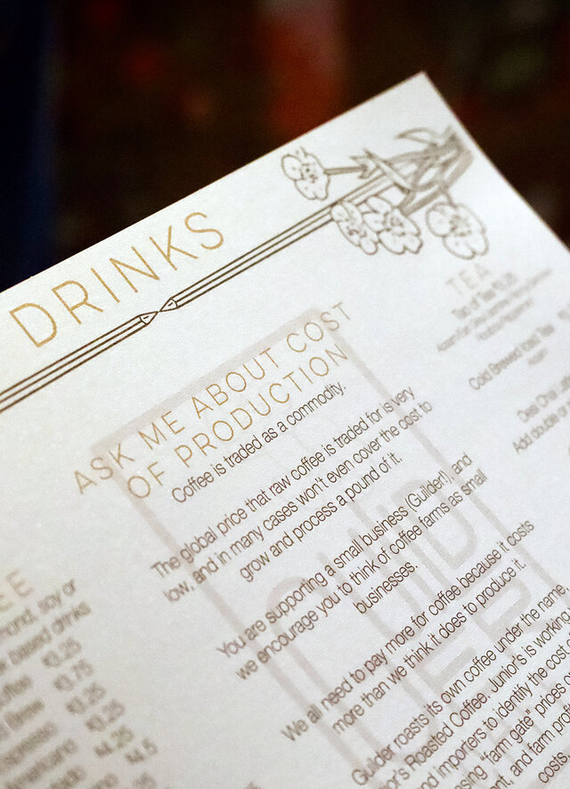 Guilder cafe menu