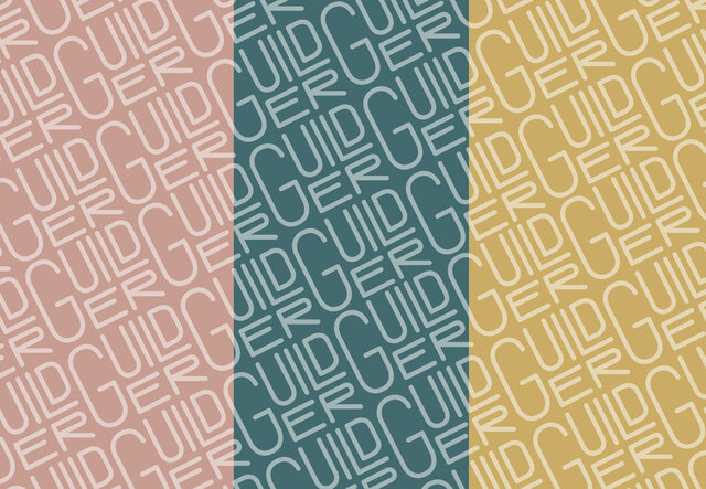 a word pattern made from the Guilder logo