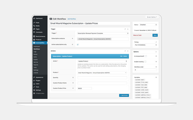 WooCommerce flow example