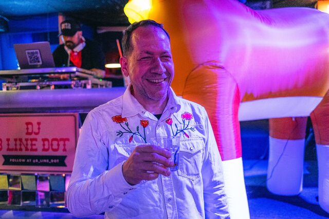 Ray at La Marzocco party
