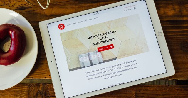 linea website on iPad