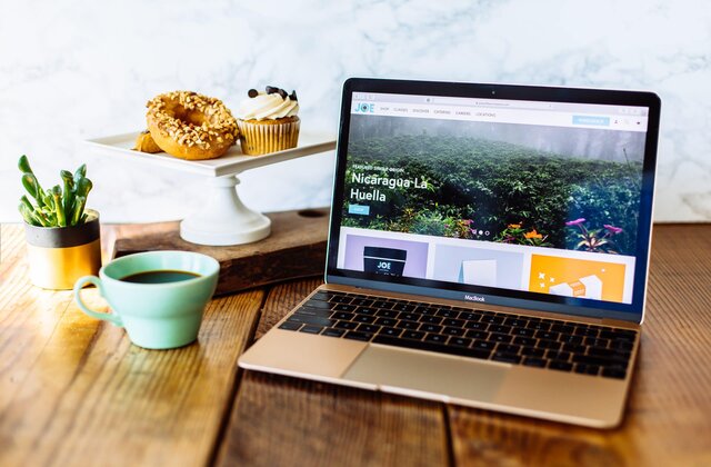 home page of the website we recently designed for Joe featuring a slider