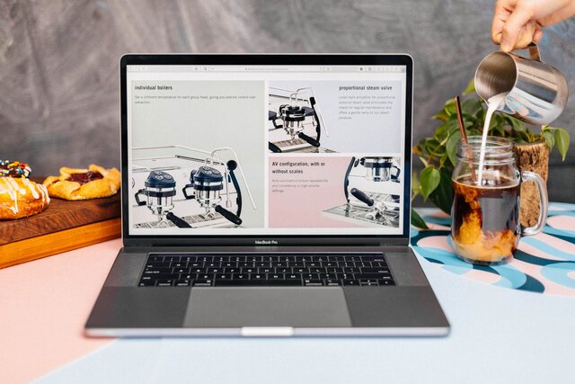 new website with up-close featured images