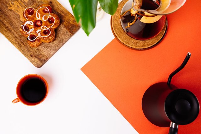 coffee and pastries on a table