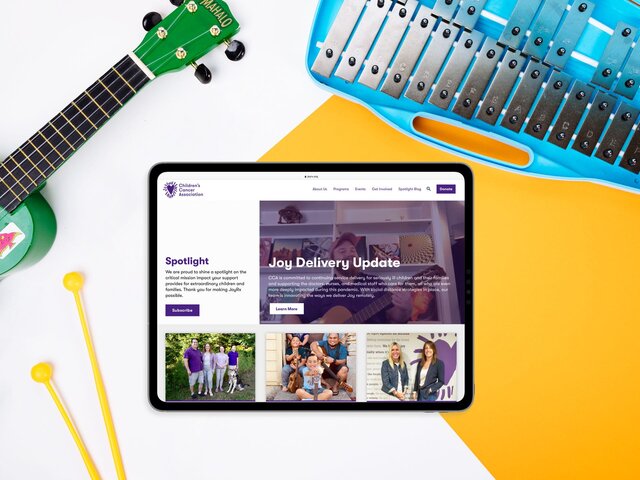 New CCA website on an iPad