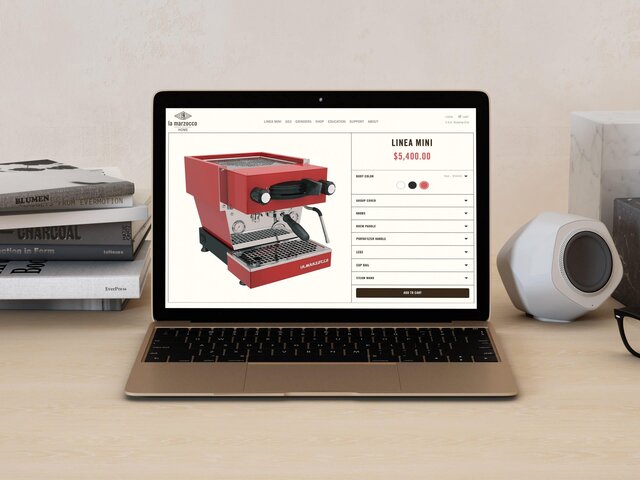 Linea Minia configurator page