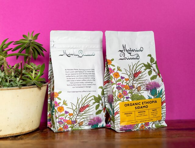 Two bags of Materia Prima Coffee
