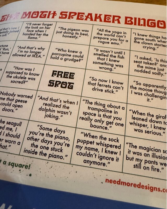 The Moth Bingo! ad