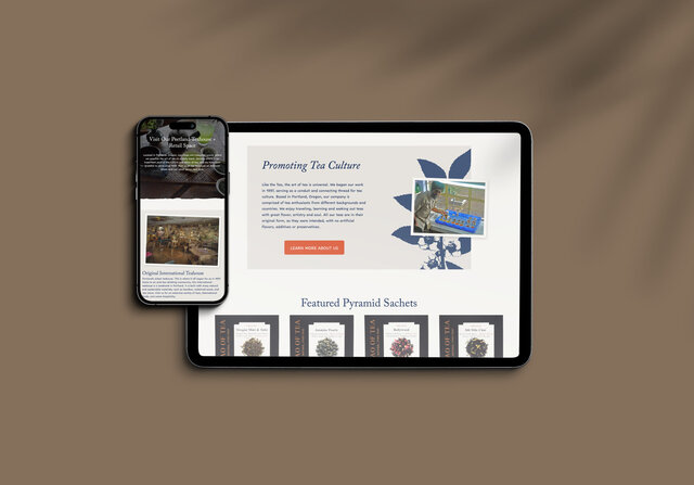 tea culture pages on iPad