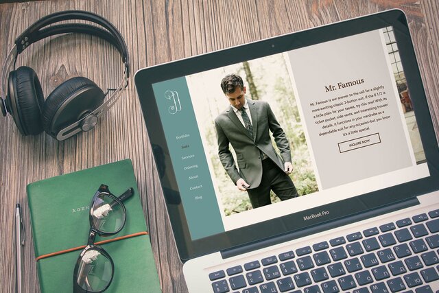 Duchess Clothier website on MacBook