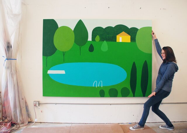 Lisa DeJohn in the studio