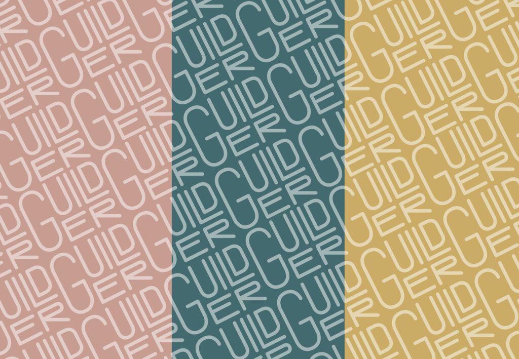 a word pattern made from the Guilder logo